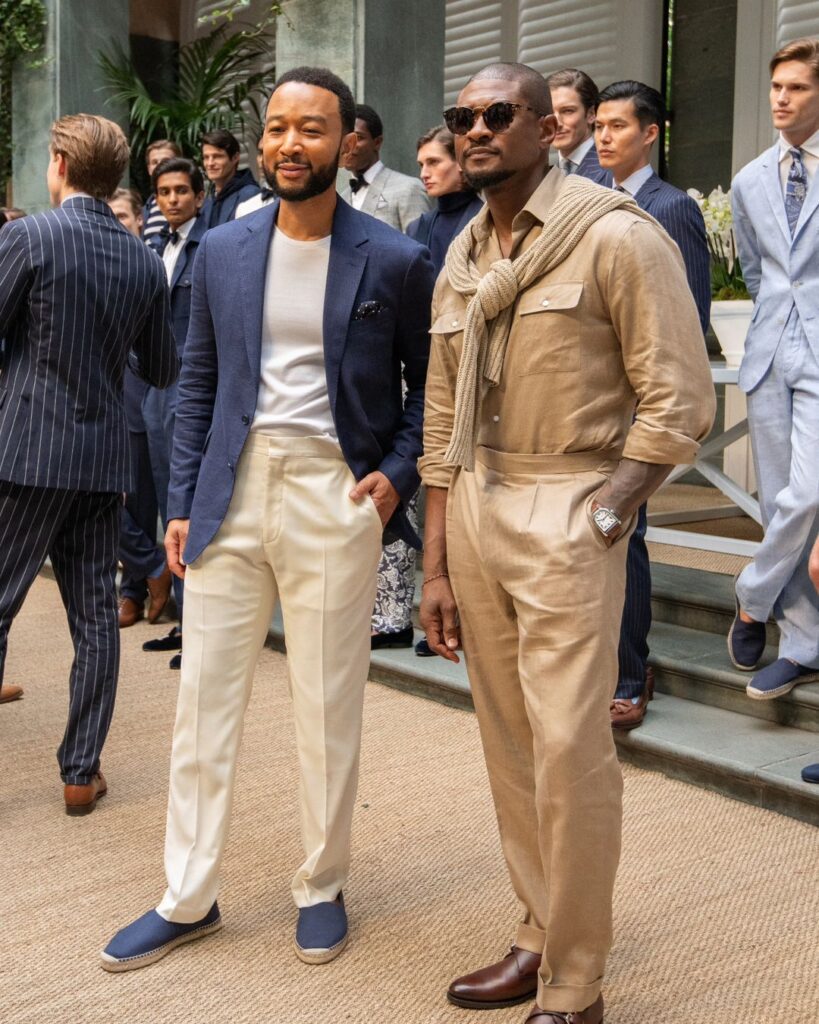 Usher Raymond Dons Ralphs Riviera in Tonal Luxe Linen 2 1